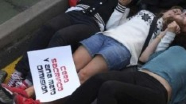 Manifestanti per Excalibur