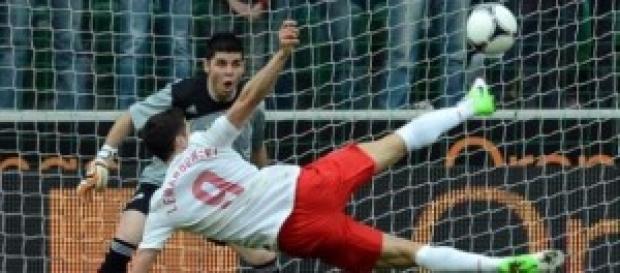 Lewandowski attaccante polacco del Bayern Monaco Lewandowski attaccante polacco del Bayern Monaco