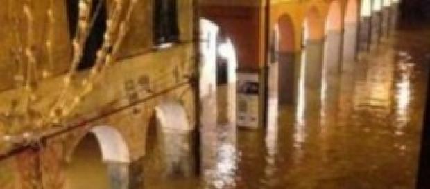 Il centro di Chiavari allagato Il centro di Chiavari allagato