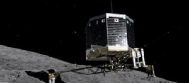 La Sonda Philae mentre atterra sulla cometa La Sonda Philae mentre atterra sulla cometa