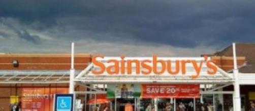 Sainsbury shop sign in the UK