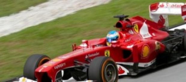 Un Ferrari en el circuito de Malasia. Un Ferrari en el circuito de Malasia.