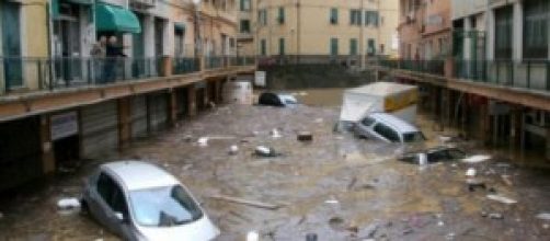 Gli effetti devastanti di una delle alluvioni.