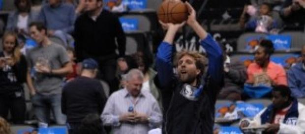 Dirk Nowitzki en febrero de 2013. Dirk Nowitzki en febrero de 2013.