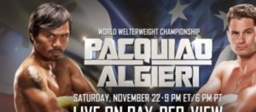Pacquiao vs Algieri, mondiale welter WBO