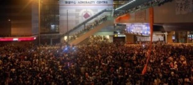 Hong Kong protesters rallying Hong Kong protesters rallying