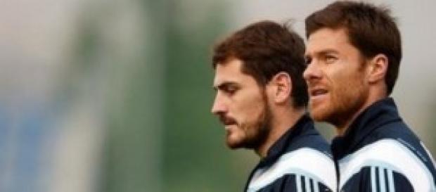 Casillas y Alonso, entrenando. Foto: Real Madrid Casillas y Alonso, entrenando. Foto: Real Madrid