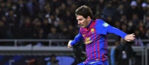 Messi en un partido con el Barcelona Messi en un partido con el Barcelona
