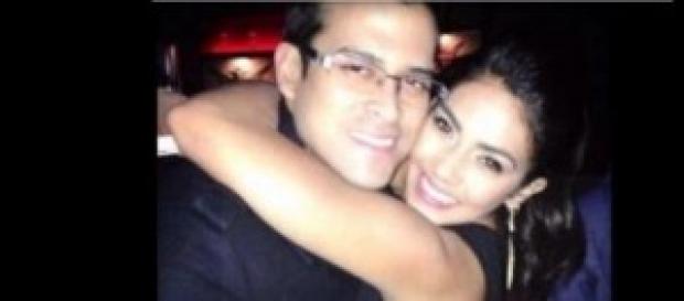 Vania Bludau con su ex pareja. Vania Bludau con su ex pareja.