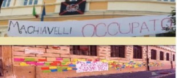 La protesta degli studenti nei licei di Roma La protesta degli studenti nei licei di Roma