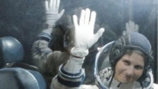 Samantha Cristoforetti prima del lancio