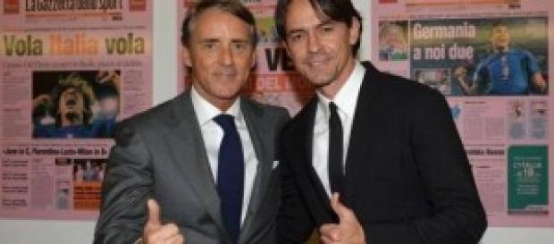 Roberto Mancini e Pippo Inzaghi Roberto Mancini e Pippo Inzaghi