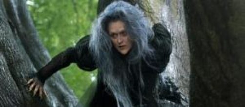 Meryl Streep como la malvada bruja