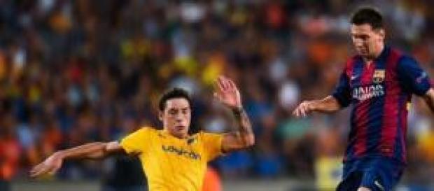 Messi, durante el partido frente al APOEL. Messi, durante el partido frente al APOEL.