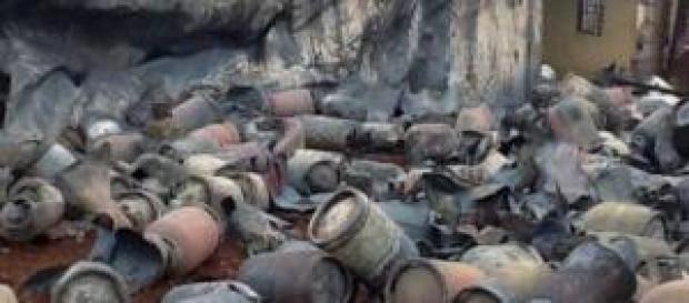 Les bouteilles de gaz après la catastrophe Les bouteilles de gaz après la catastrophe
