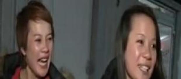 Siam y Fabienne, mientras grababan la emsión de M6 Siam y Fabienne, mientras grababan la emsión de M6