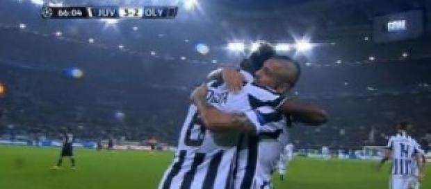 Pogba esulta dopo il gol del 3-2. Pogba esulta dopo il gol del 3-2.
