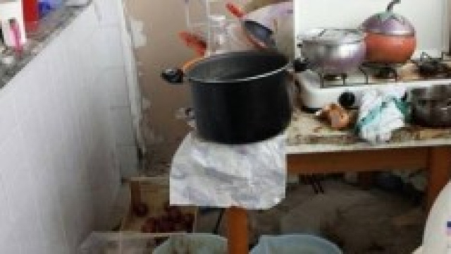 La cucina dell'abitazione.