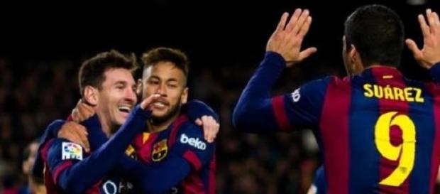 Messi, Neymar y Luís Suárez marcaron los goles. Messi, Neymar y Luís Suárez marcaron los goles.