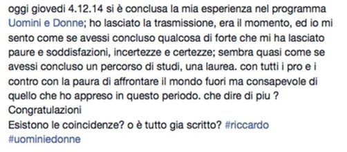 Riccardo Delicati accusa? Ecco lo sfogo