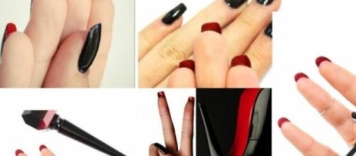 Louboutin Manicure: smalto nero e rosso