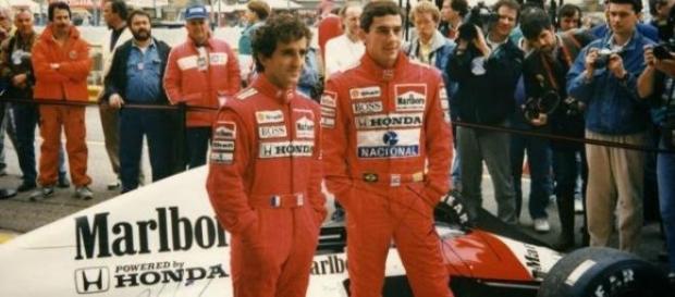 Senna e Prost na McLaren (foto Ayrton Senna Vive) Senna e Prost na McLaren (foto Ayrton Senna Vive)