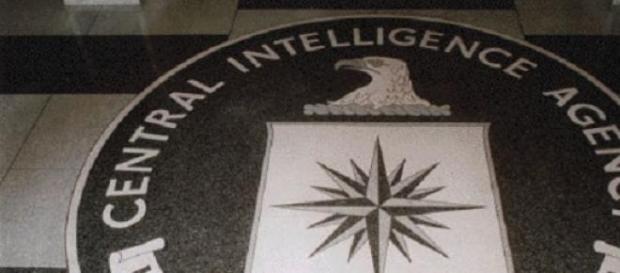 CIA logo agency at the building lobby CIA logo agency at the building lobby