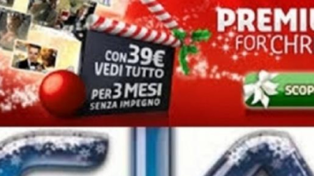 Natale: Sky, Mediaset Premium e Infinity TV.