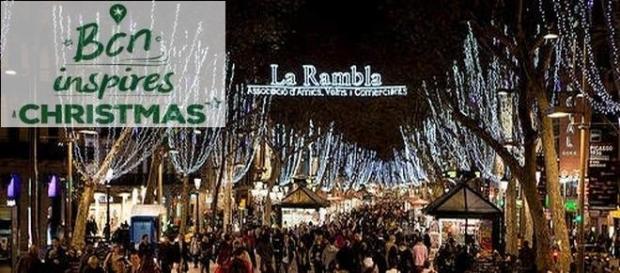 La Rambla a Barcellona durante il Natale La Rambla a Barcellona durante il Natale