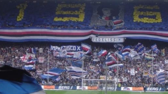 La gradinata sud, cuore del tifo blucerchiato