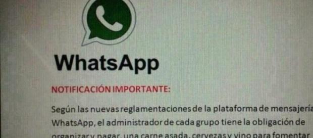 Advertencia a administradores en WhatsApp. Advertencia a administradores en WhatsApp.