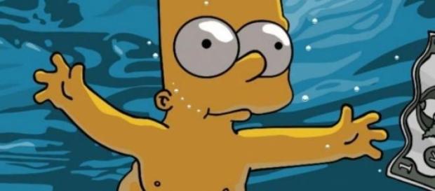 Parodia de la portada de 'Nevermind' de Nirvana Parodia de la portada de 'Nevermind' de Nirvana