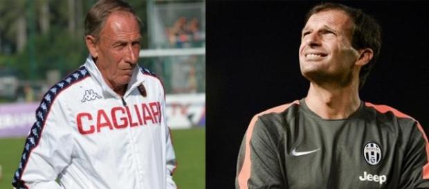 Zdenek Zeman e Massimiliano Allegri Zdenek Zeman e Massimiliano Allegri