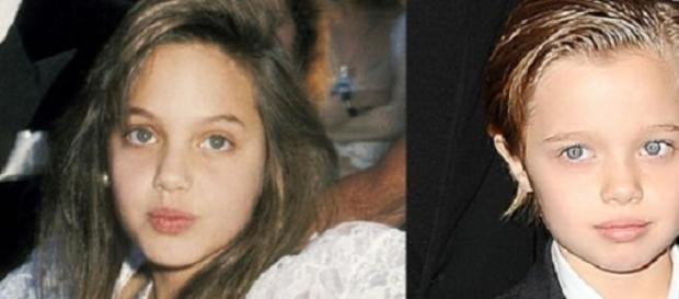 El parecido entre Angelina y Shiloh El parecido entre Angelina y Shiloh