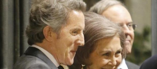 Alfonso Díez y D. Sofía, en el funeral de Cayetana Alfonso Díez y D. Sofía, en el funeral de Cayetana