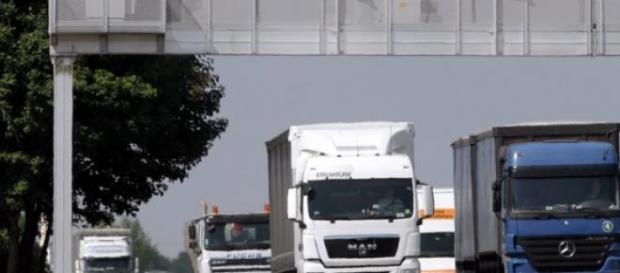 Les routiers au point mort. Les routiers au point mort.