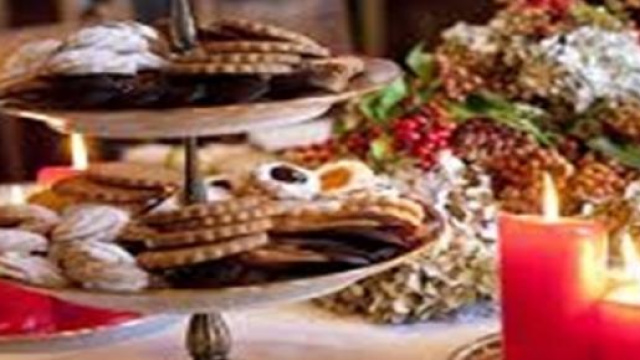 Tavolo per il pranzo di Natale.