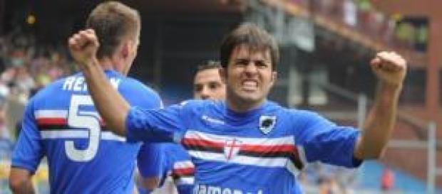 Eder autore del gol del vantaggio sampdoriano Eder autore del gol del vantaggio sampdoriano