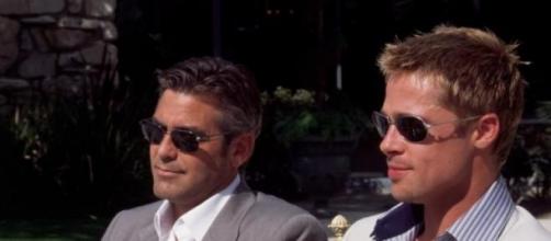George Clooney y Brad Pitt grandes amigos.