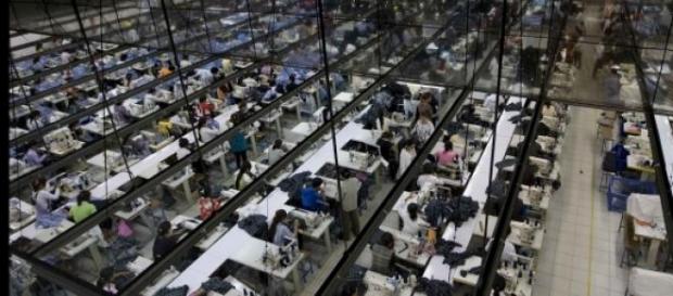 Nas fábricas, a escravatura é real. Nas fábricas, a escravatura é real.