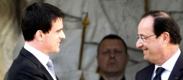 François Hollande e Manuel Valls François Hollande e Manuel Valls