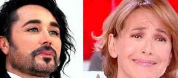 Il cantante Scialpi e Barbara d'Urso Il cantante Scialpi e Barbara d'Urso