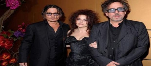 Johnny Depp, Helena Bonham Carter y Tim Burton Johnny Depp, Helena Bonham Carter y Tim Burton