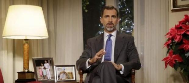 El Rey durante su mensaje navideño El Rey durante su mensaje navideño