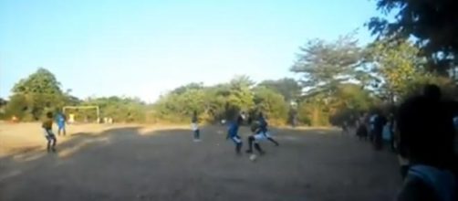 Footballers on trial in Nkhata Bay, Malawi