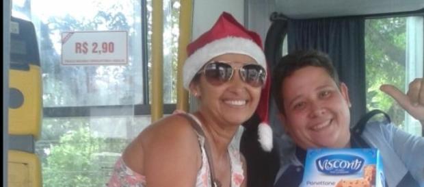 Joelma(Baixinha).Gesto de carinho c/ os motoristas Joelma(Baixinha).Gesto de carinho c/ os motoristas