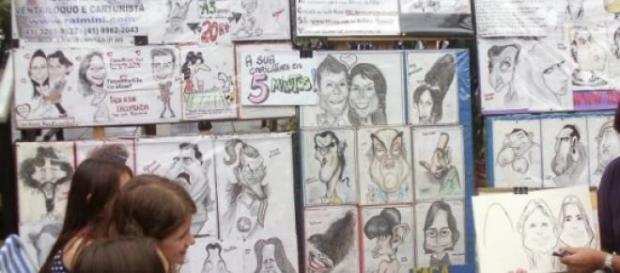 Caricaturas do mágico e ilusionista Raimini Caricaturas do mágico e ilusionista Raimini