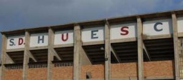 El Campo del Huesca donde se juega el partido. El Campo del Huesca donde se juega el partido.