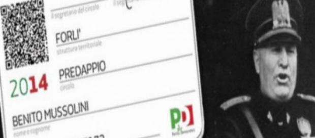 La tessera di Benito Mussolini La tessera di Benito Mussolini