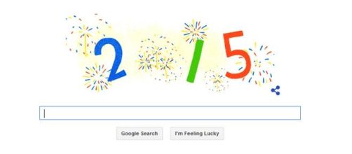 Il primo doodle Google del 2015: Felice Anno Nuovo